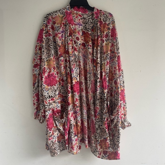 Free People Slinkin Robe & Harem Pants Set In Ivory Combo - Picture 6 of 16